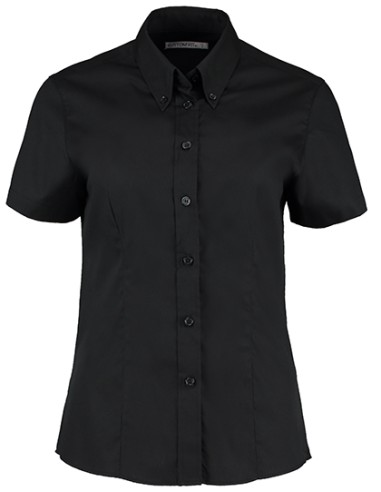 K-KK701-Womens Tailored Fit Corporate Oxford Shirt Short Sleeve
